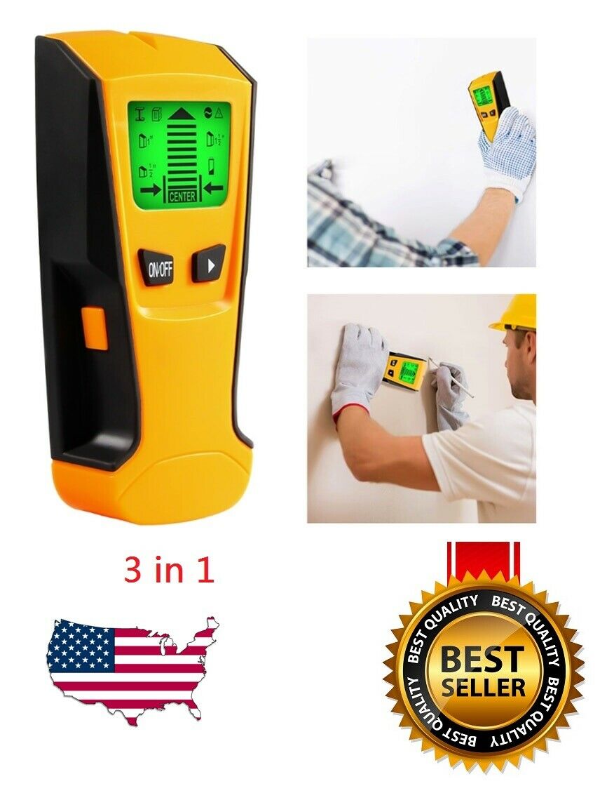 Stud Finder, 5 in 1 Multi-Function Wall Stud Sensor Detector with LCD  Display